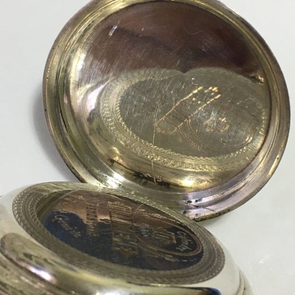 Antique Tissot QUANTIEME Cylindre Geneve Calendar Silver pocket watch Runs - Picture 9 of 10